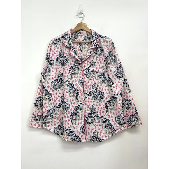 Printfresh Bagheera Tiger Queen Long Sleeve Pants Cotton Pajama Set - Medium - Picture 2 of 14